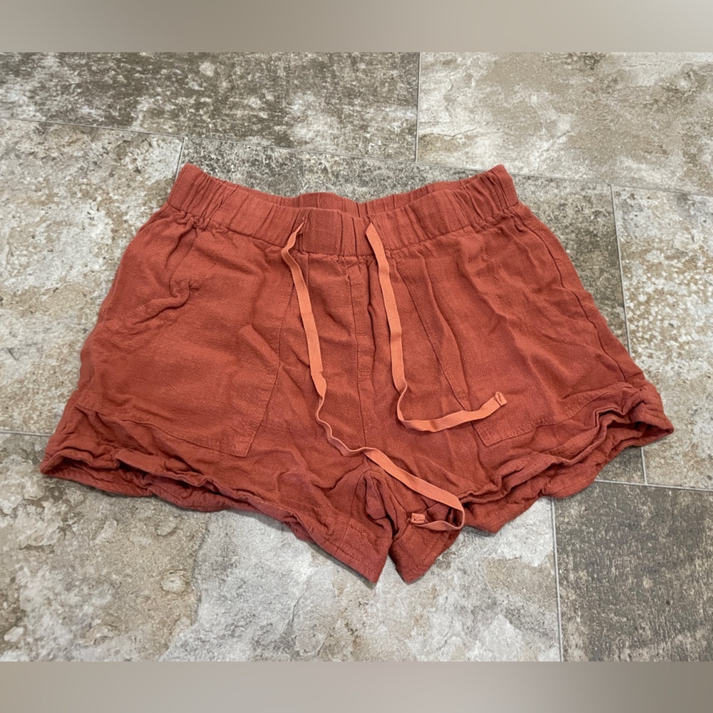 Women's Cotton/Linen-blend Drawstring Shorts